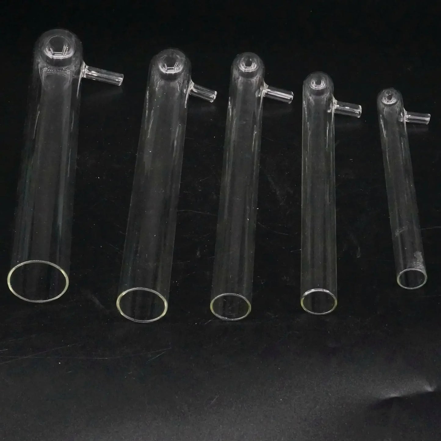 Lot5 15x100/15x150/18x180/20x200/25x200/30x200/30x300/40x200/40x300mm Glass Test Filter Tube with Vacuum Bottom Side Arm Lab - KiwisLove