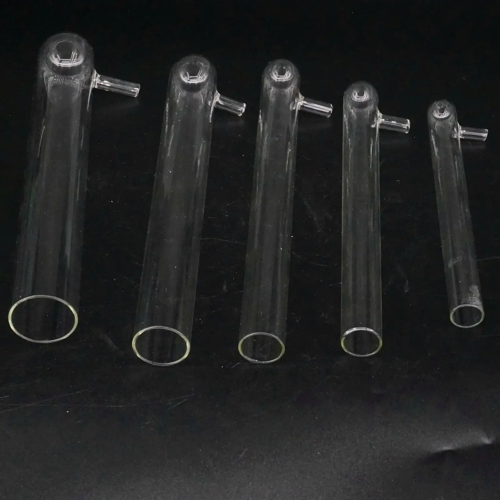 Lot5 15x100/15x150/18x180/20x200/25x200/30x200/30x300/40x200/40x300mm Glass Test Filter Tube with Vacuum Bottom Side Arm Lab - KiwisLove