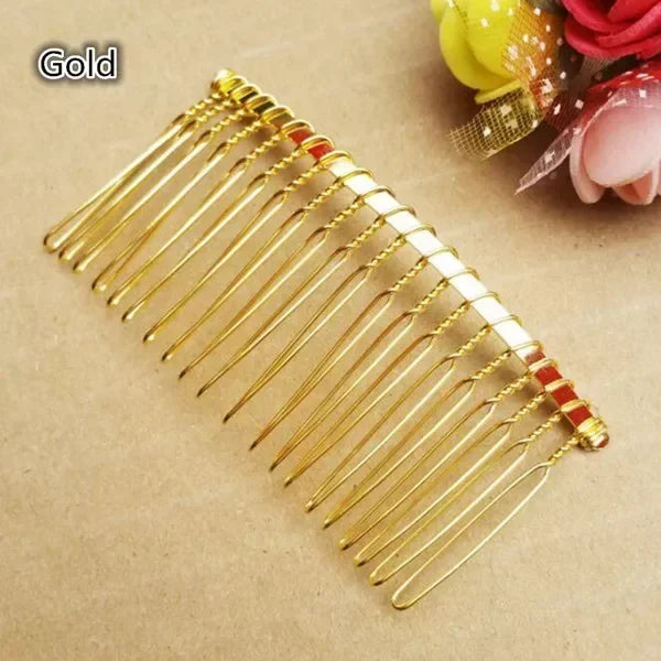 10Pcs 20 Teeth DIY Metal Hair Comb Claw Hairpins for Wedding Jewelry Making Findings Handmade Comb Base Bridal Accessories - KiwisLove