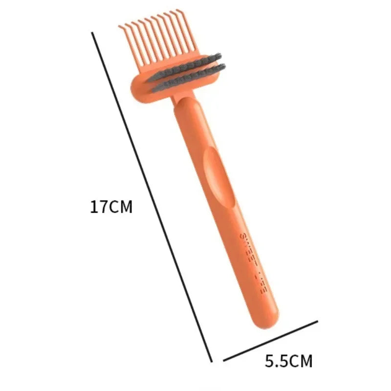 2In1 Comb Cleaning Brush Hairbrush Cleaner Rake Comb Embedded Tool Mini Hair Dirt Remover For Removing Hair Dust Home Salon Use - KiwisLove