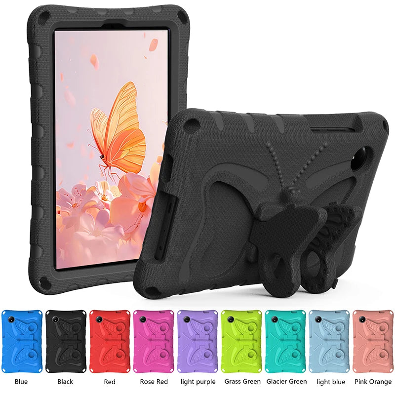 Kids Butterfly Safe Heavy Duty Case for Xiaomi Redmi Pad SE 8.7Inch 4G Case 2024 Sturdy ShockProof Tablet Cover Redmi Pad SE 8.7