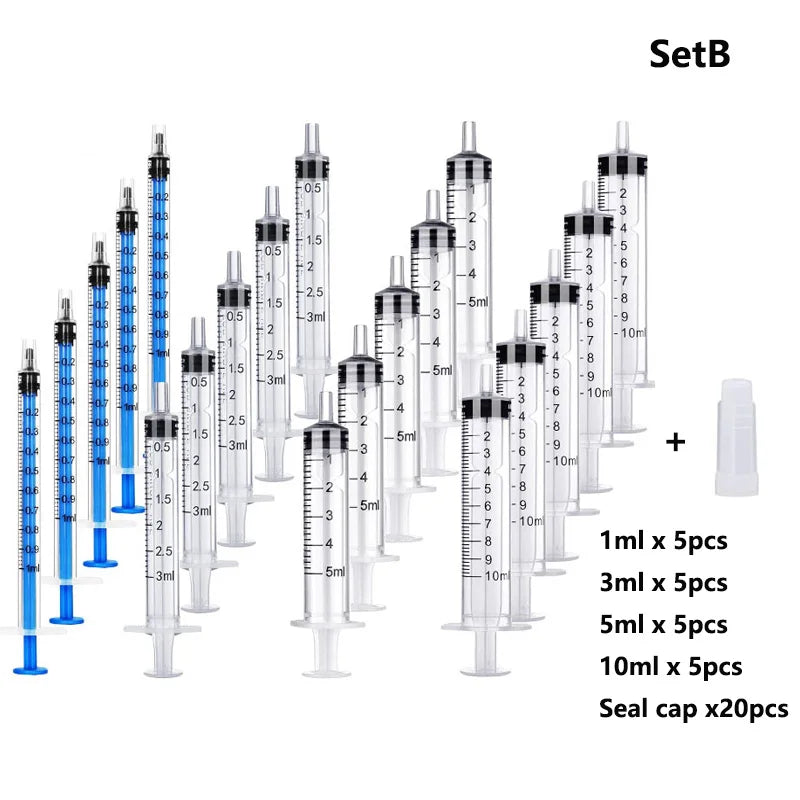 1/5/10/20pcs Plastic Syringes Hydroponic Measure Perfume Rinse Disposable Sampler Injector Measuring Injection Syringe