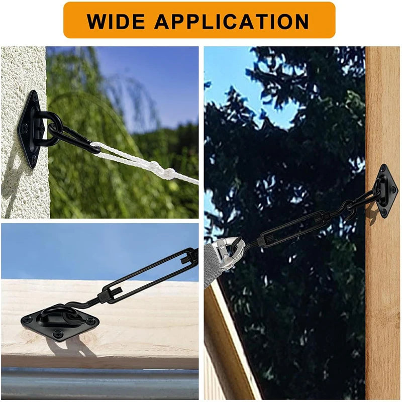 44Pcs Heavy Duty 304 Stainless Steel Shade Sail Hardware Kit for Triangle Rectangle Sun Shade Sail Outdoor