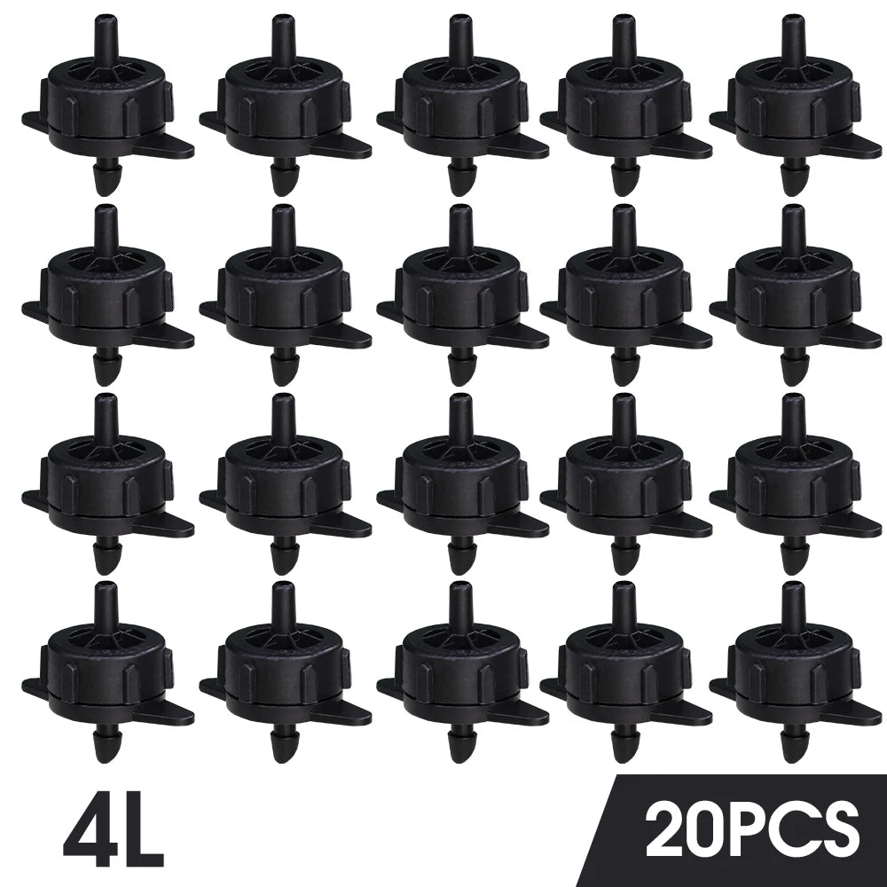20PCS 2L 4L 8L Pressure Compensating Emitters Fixed Flow Drippers Garden Irrigation System can be connected to fHose Greenhouse