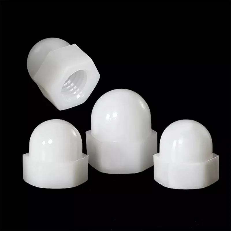 5-20pcs/pack Nylon Hex Dome Head Cap Nuts M3 M4 M5 M6 M8 M10 M12 Black White Plastic Acorn Nuts for Screw Bolts