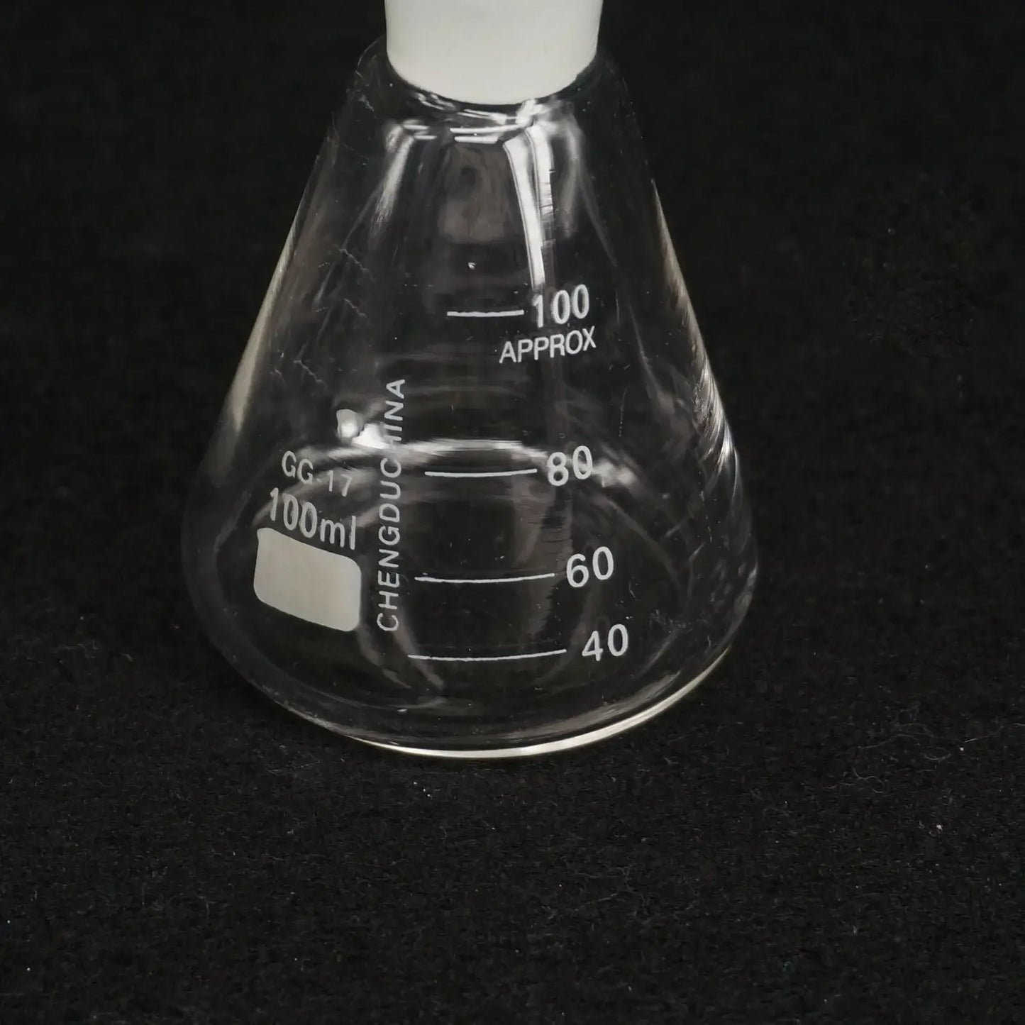 100ml Lab Borosilicate Glass Erlenmeyer Conical Flask with Ground-in Stopper - KiwisLove