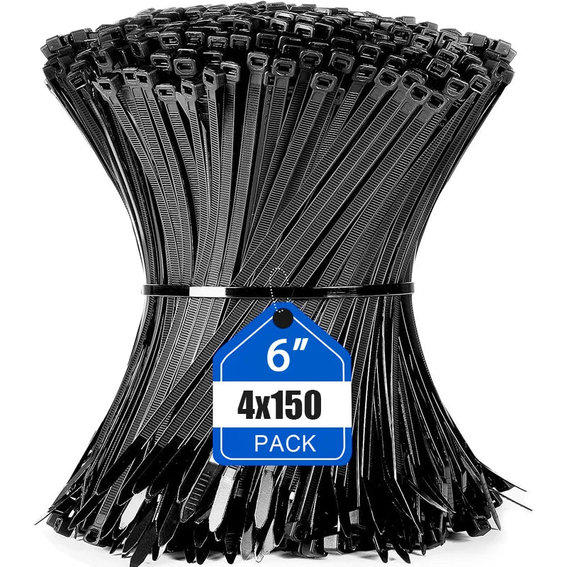 100-1000pcs Nylon Cable Zip Ties Adjustable Self-locking Cord Ties Durable Plastic Cable Ties Binding Wrap Straps for Office - KiwisLove