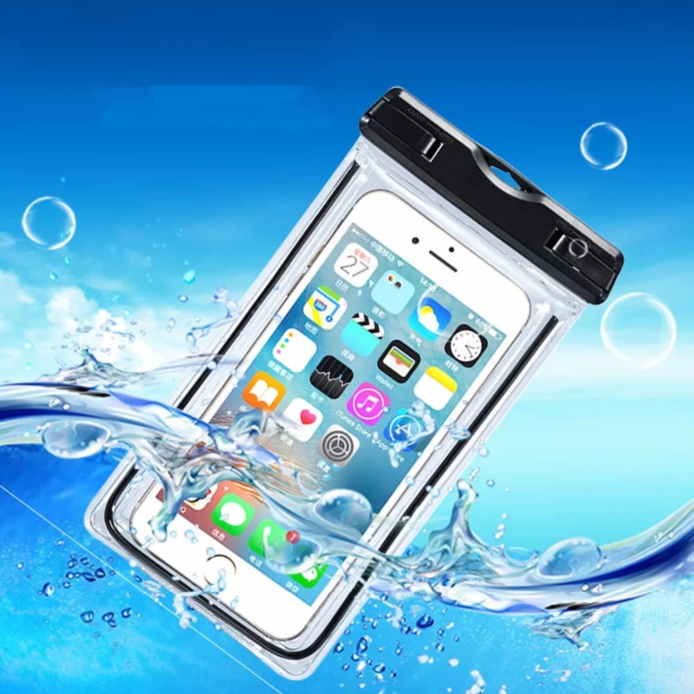5/2/1PCS Universal Waterproof Phone Pouch Cellphone Dry Bag Case Underwater Phone Protector PV Cover for Kayaking, Beach fishing