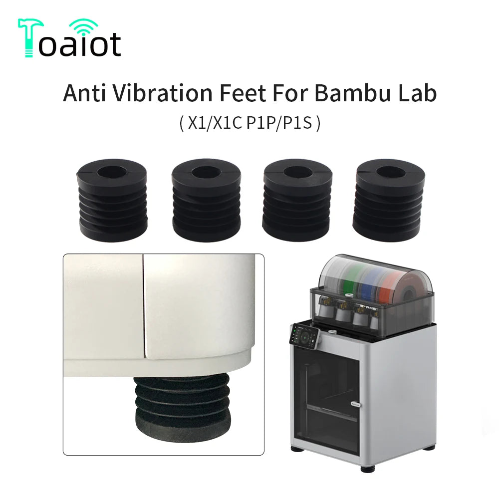 For Bambu Lab P1P/P1S Anti Vibration Feet Pad Anti-slip Anti-Shock Dust-proof Rubber Foot Pad Bamboo Bambulabs X1/X1C 3D Printer - KiwisLove