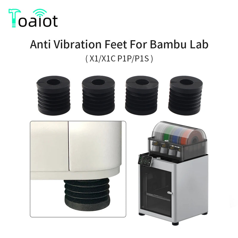 For Bambu Lab P1P/P1S Anti Vibration Feet Pad Anti-slip Anti-Shock Dust-proof Rubber Foot Pad Bamboo Bambulabs X1/X1C 3D Printer