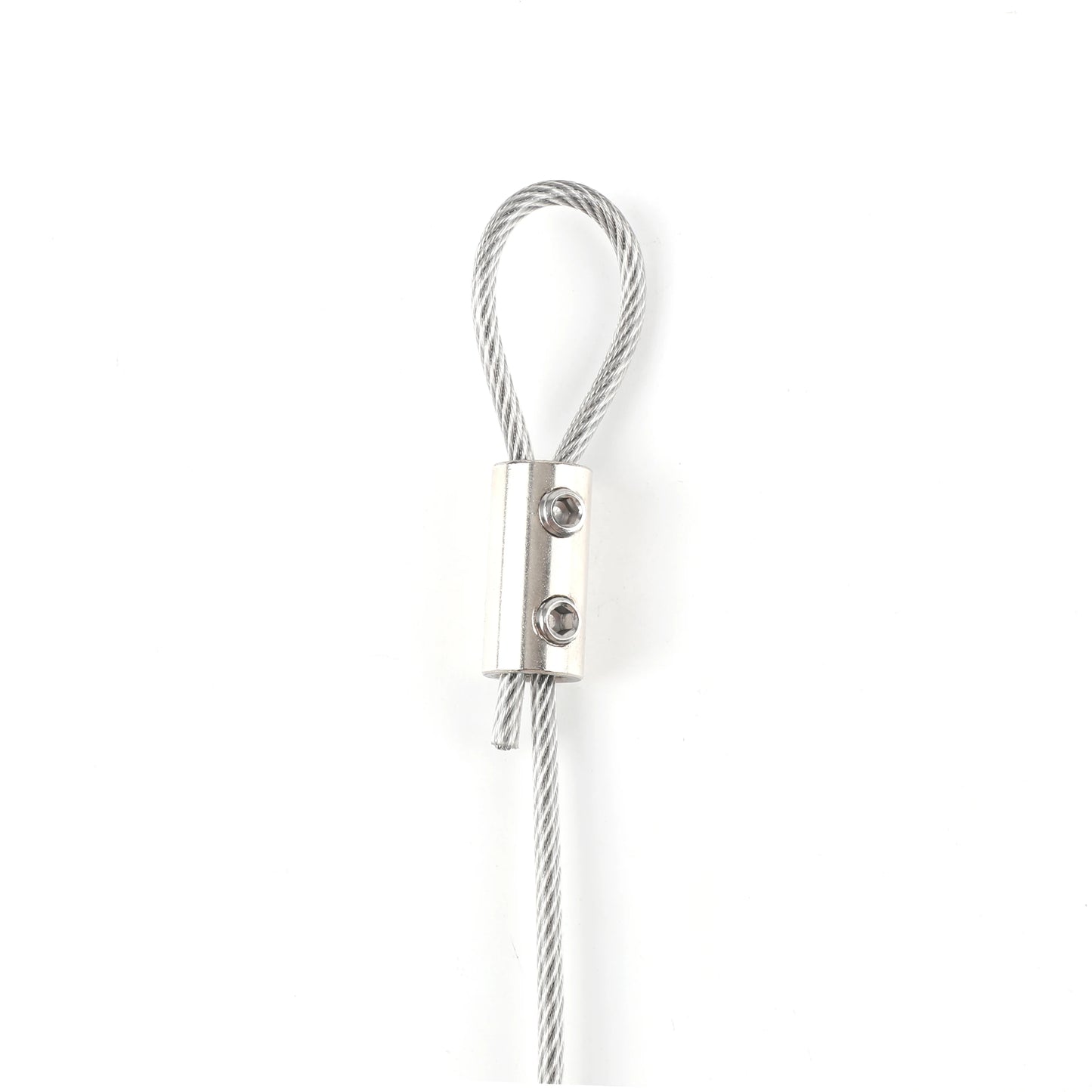 For 3mm Steel Wire Cable 1/8‘’ Clamp Double Hole Thread Locker Clamps Metal Copper Clips Sling Tools Fastening Accessories