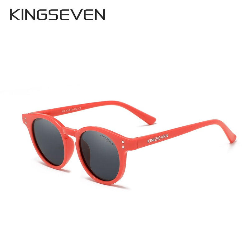 KINGSEVEN Round Polarized Kids Sunglasses Children Sun Glasses Fashion Boys Girls Shades Eyewear UV400 - KiwisLove