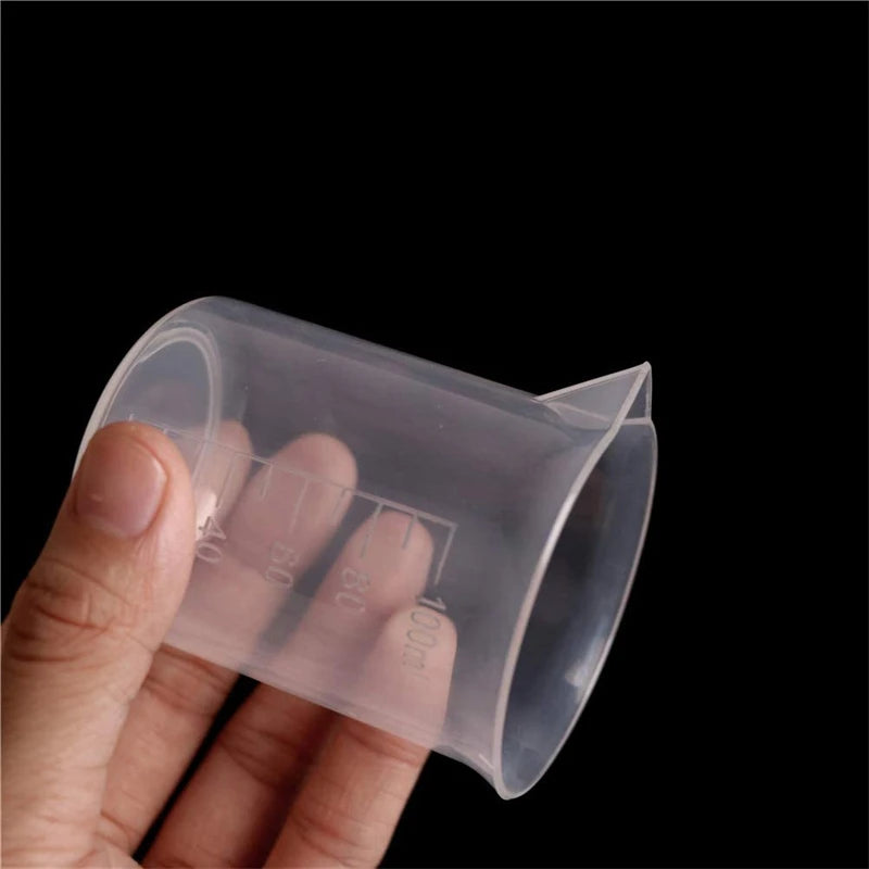 100ml Mixing Cups Plastic Liquid Container Epoxy Resin Scale Beaker Chemical Laboratory Cups Measuring Cup Kitchen Baking Tools - KiwisLove