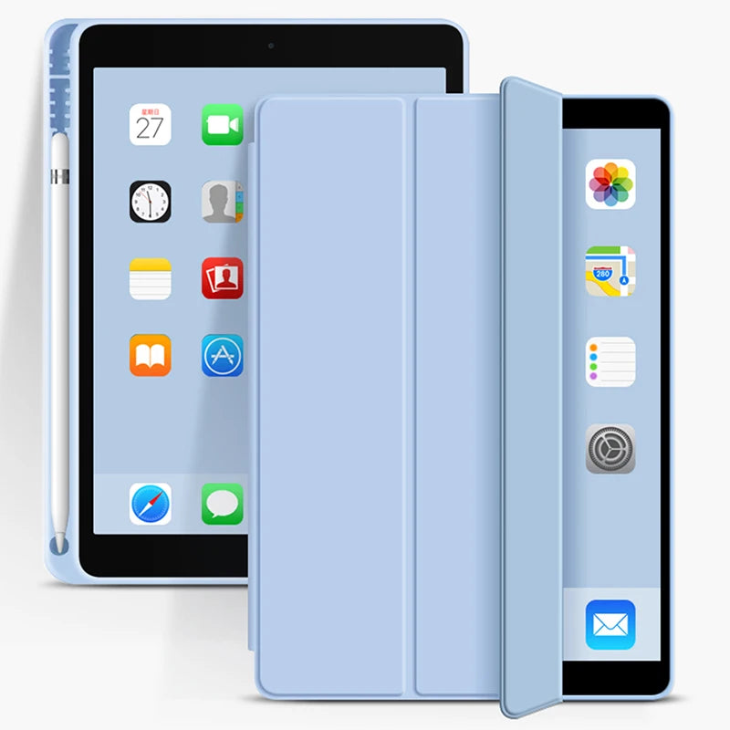 With Pencil Holder Funda for New iPad Pro12.9 5th 6th Air13 Pro13 10.2 9th A16 11th 2025 Air11 M2 M3 Pro11 M4 10th 10.9 10.5 9.7