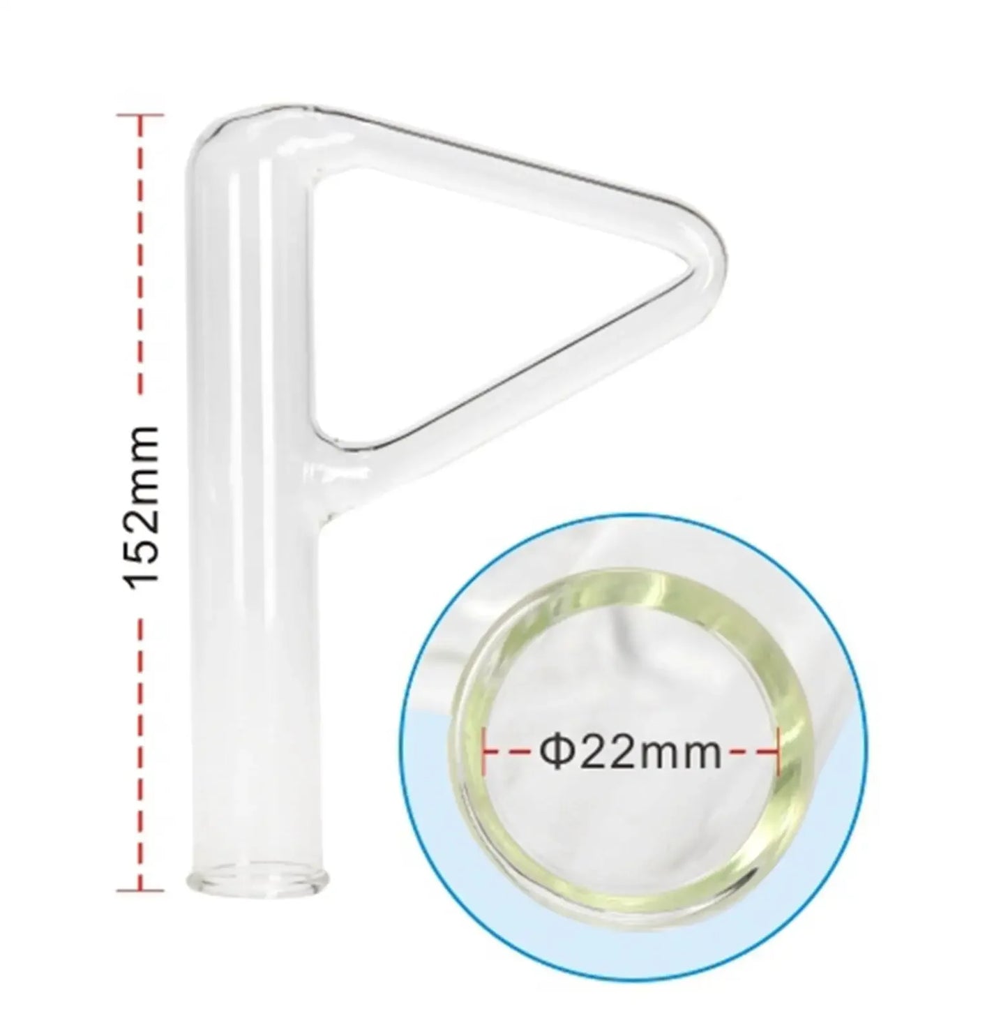 22mm Inner Diameter Triangle Shape Lab Melting Point Tube Thiele Tube Ware - KiwisLove