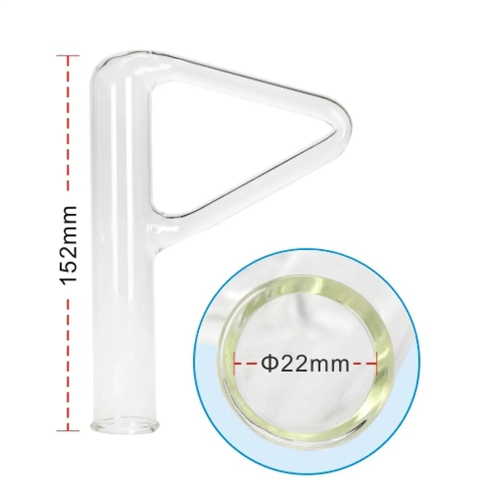 22mm Inner Diameter Triangle Shape Lab Melting Point Tube Thiele Tube Ware - KiwisLove