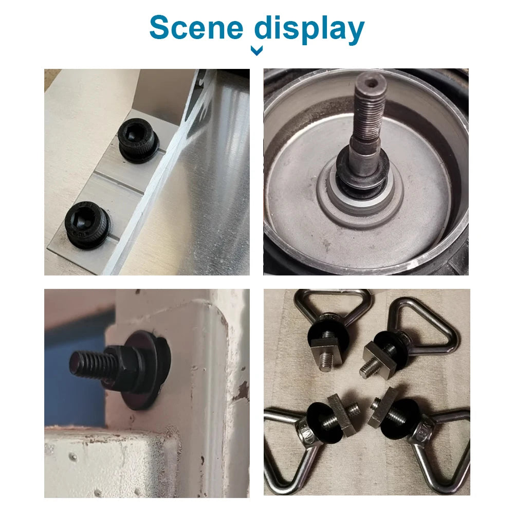 NINDEJIN Black 304 Stainless Steel Flat Washers M1.6 M2 M2.5 M3 M4 M5 M6 M8 M10 Plain Washers Gasket Ring GB98 - KiwisLove