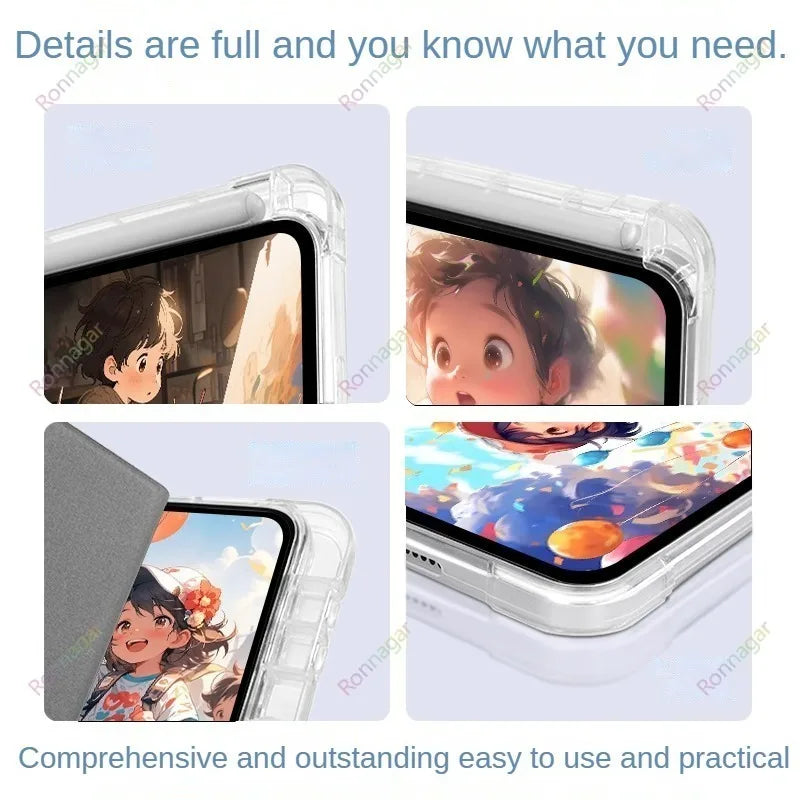 With Pencil Holder Tablet Case for Redmi Pad 2 Pro Case 2025 2024 12.1inch Flip Stand for Xiaomi Poco Pad 12.1'' Auto Sleep Wake