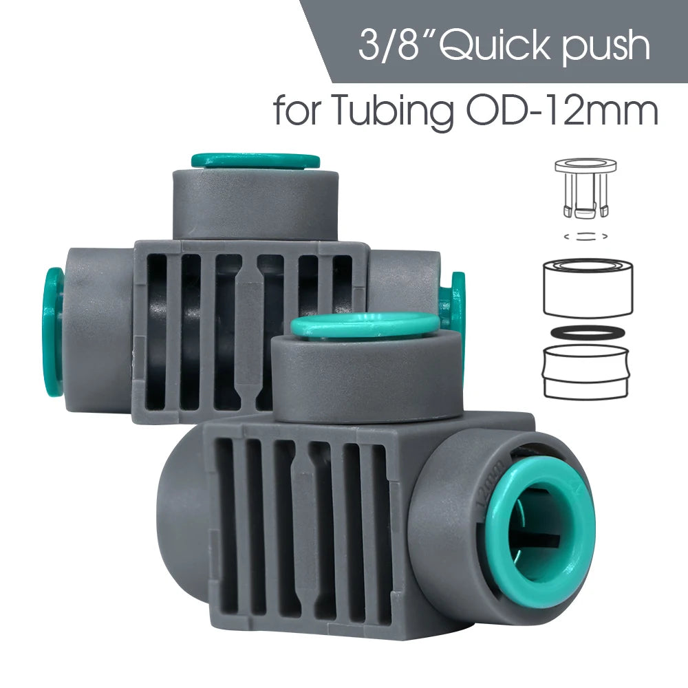 10/20pcs 12MM Tubing Accessory Garden Irrigation Fitting for OD-12MM Hose Adapters Anti-Fall Off Tee Elbow Equal Stake Quick Con