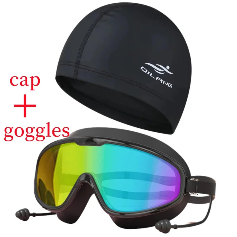 Silicone swim caps Swim Cap Adult Silicone Waterproof PU Unisex Solid Color Pool Diving Cap Long Hair