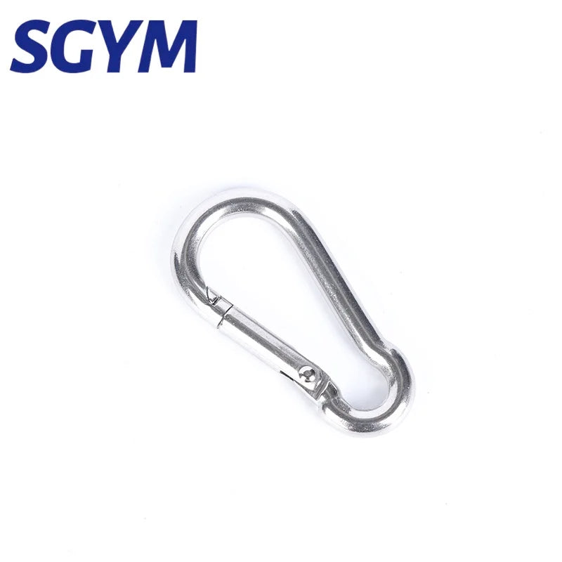 Carabiner Clip Stainless Steel 304 M4 M5 M6 M7 M8 M10 M11 M12 Locking Durable Spring Snap Hook Carabiner Clips for Outdoor