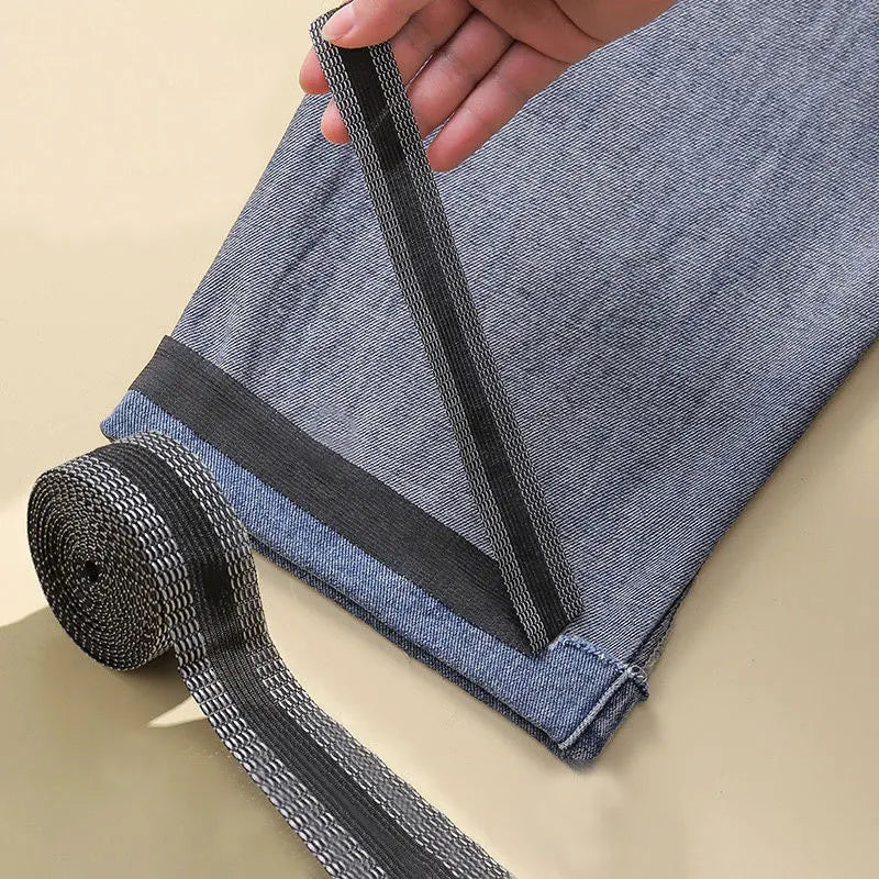 NZ Stock DIY Sewing Fabric Self-Adhesive Pants Paste Iron on Pants Edge Shorten Repair Pants for Jean Clothing and Jean Pants Apparel