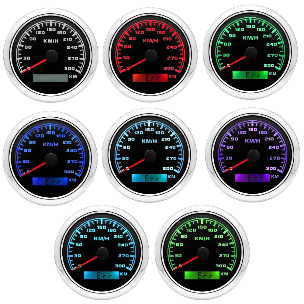 300 km/h 200km/h 120km/h 60 km/h Waterproof 85MM GPS Speedometer Speed Gauge Red Backlight GPS Sensor For Mairne Boat Car Parts - KiwisLove