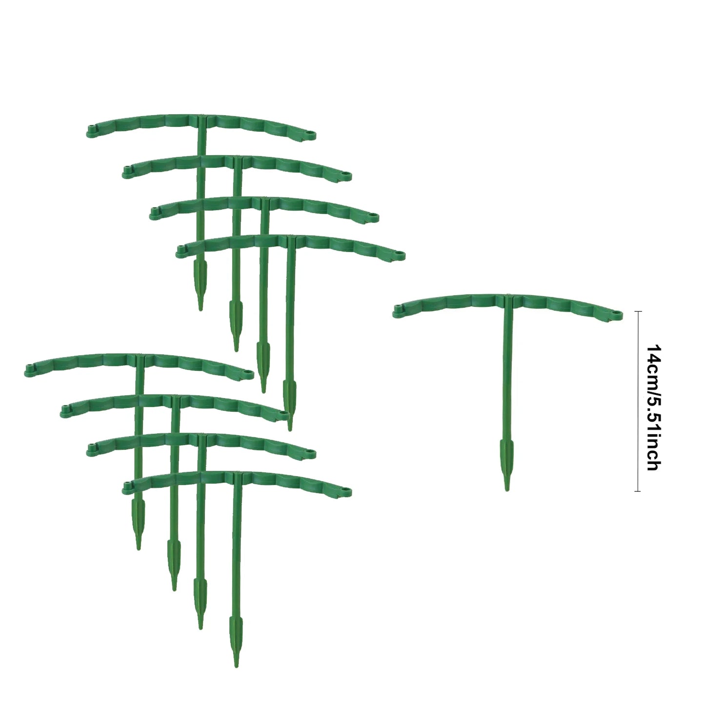 4/8PCS Plant support pile, semi-circular plant support ring, plastic plant cage, flowerpot, climbing grid frame
