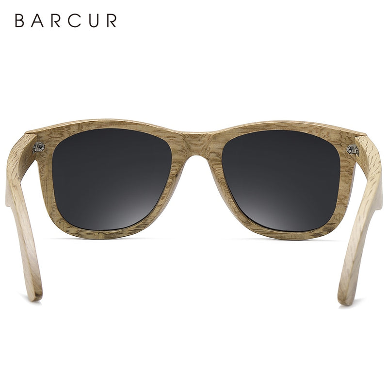 BARCUR Natural Wooden Sunglasses for Men Polarized Sunglasses Wood oculos de sol feminino frete gratis - KiwisLove