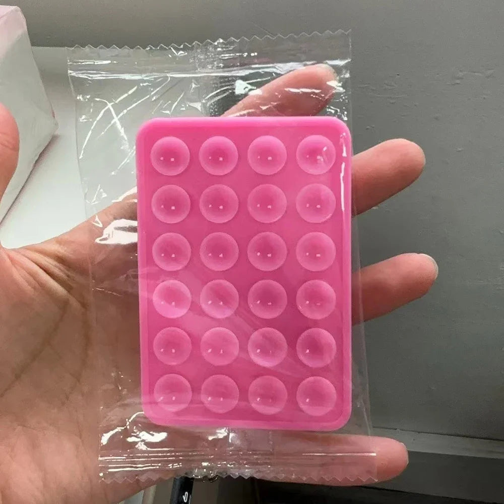 Phone Silicone Suction Cup Holder Multifunctional Suction Cup Wall Stand Square Anti-Slip Single-Sided Case Mount Back Sticker - KiwisLove