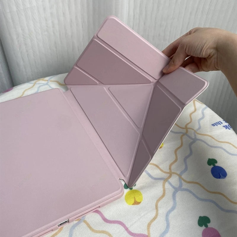 2025 New Y-Folding Case for IPad A16 11th 10th Gen for iPad Air11 13'' Pro11 M4 9th 8th 10.2'' Air4 5 10.9'' Tablet Funda Cover