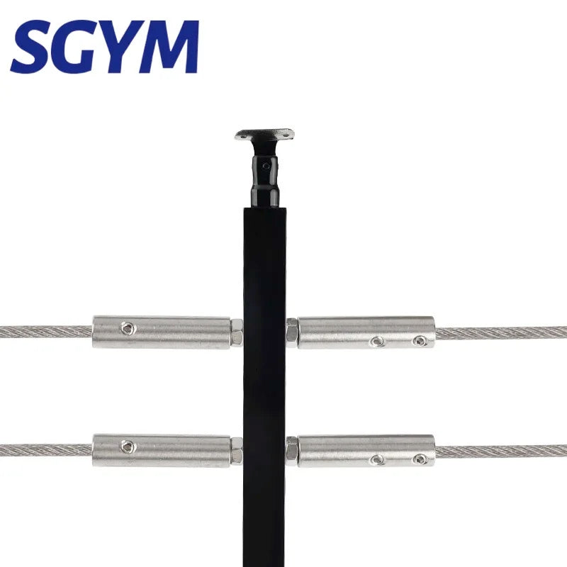 SGYM 10PCS Wire Rope Thread Stud Tensioner 4mm 5/32'' Both End Fitting Handscrew Clamp with Screw Bolts For Cable Railing