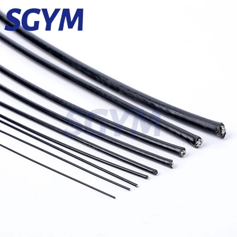 Black PVC Coated 10/20/50/100Meter Steel Flexible Wire Rope soft Cable  304 Stainless Steel Clothesline Diameter 1/1.5/2/3/4/5mm