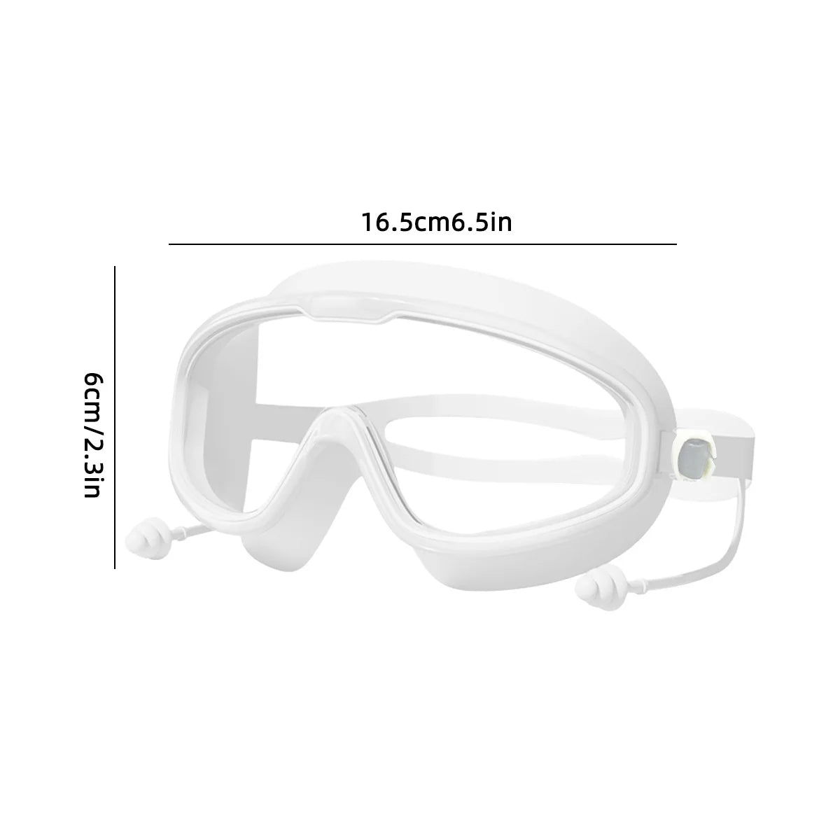 Large frame swimming glasses for men and women HD wide angle anti-fog anti-ultraviolet soft silicone swimming goggles