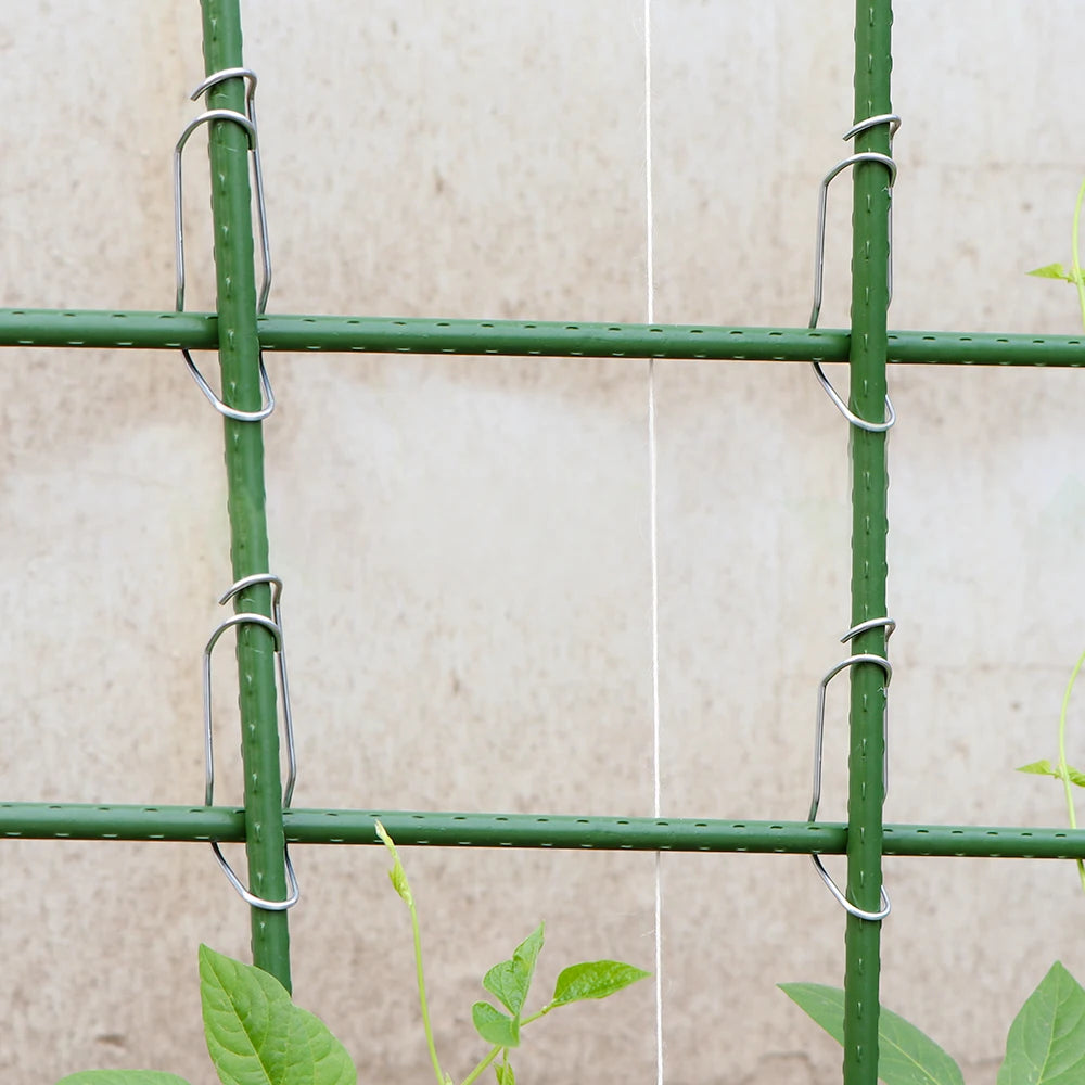 10/20pcs Metal Holder Plant Support Cage 8/11/16/20mm Wire Rod Fixing Buckle for Garden Vegetables Frame Rod Fastener Quick tool