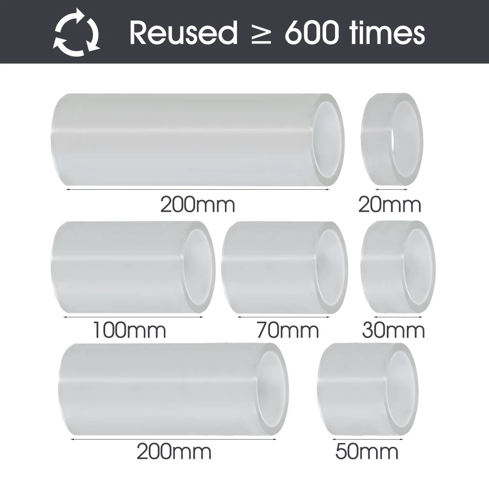 1PC 20-50MM Width Single Sided Tape Transparent Waterproof Reusable Nano Tape Strong Sticky Glue Car Ornament Kitchen Bathroom