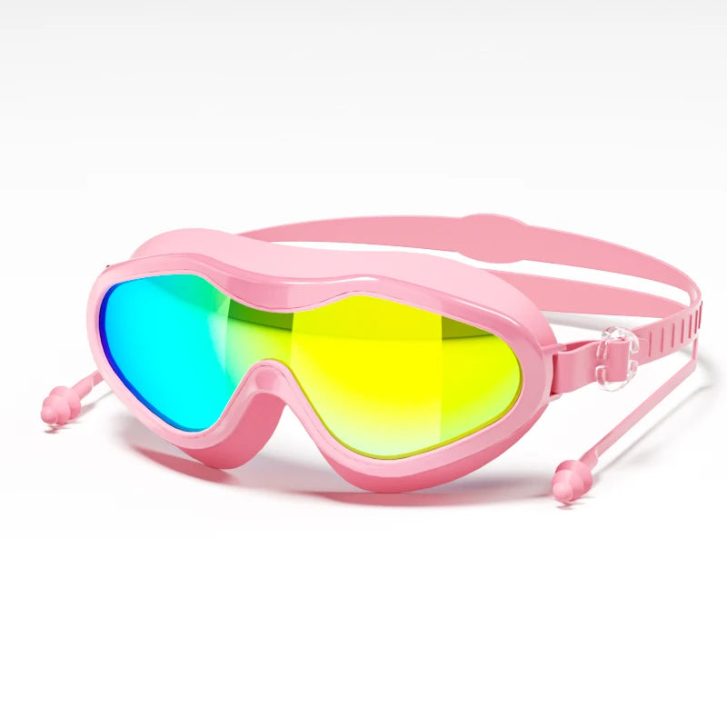 Swimming goggles with large frame, high-definition waterproof, anti fog, electroplated, anti UV, suitable for both men and women