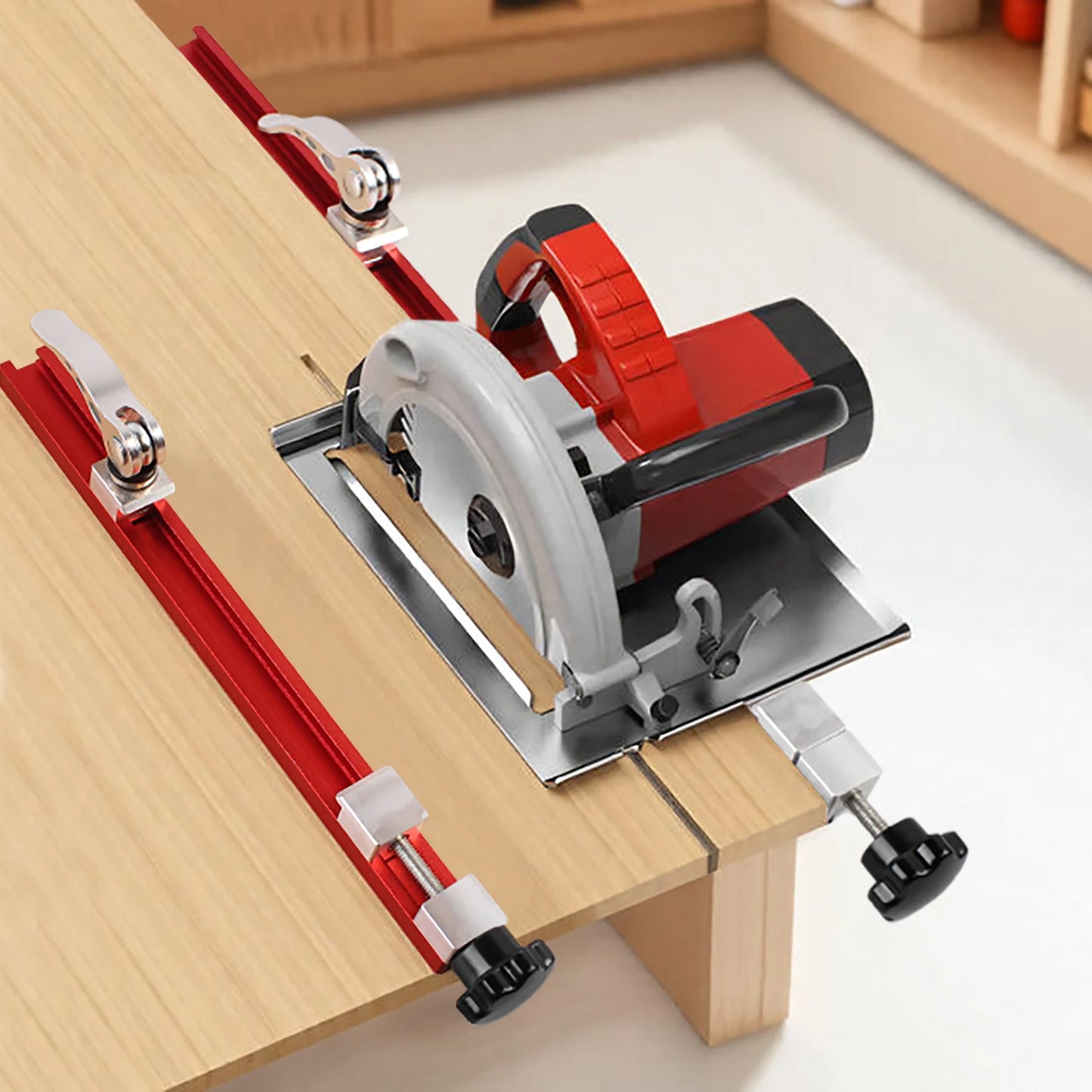 1Pc Circular Saw Guide Rail, Precision Adjustable Cutting Machine Base Guide for Woodworking, Cutting Guide Cutting and Milling