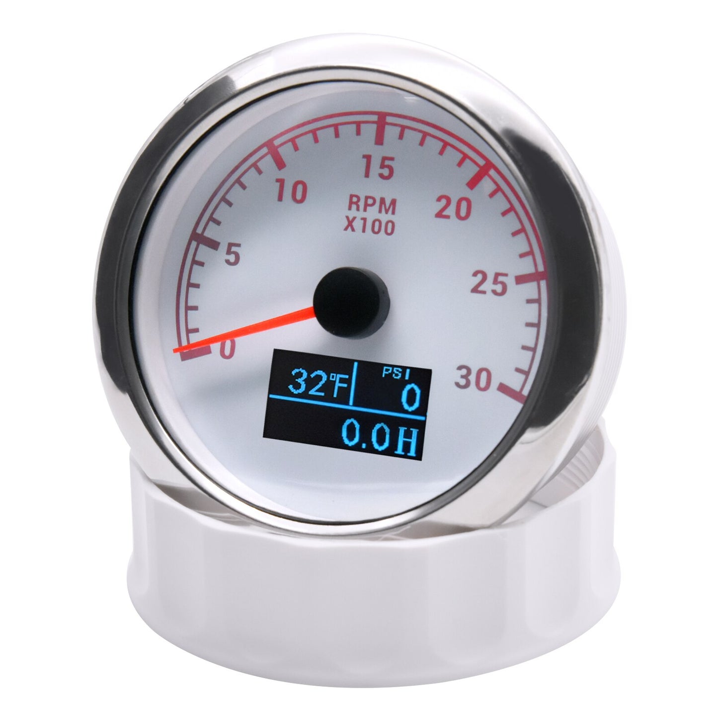 HD 85MM 3 In 1 Tacho Meter Red Backlight with LCD Hourmeter 3000RPM Tachometer Water Temperature Oil Pressure Gauge Sensor 9-32V - KiwisLove