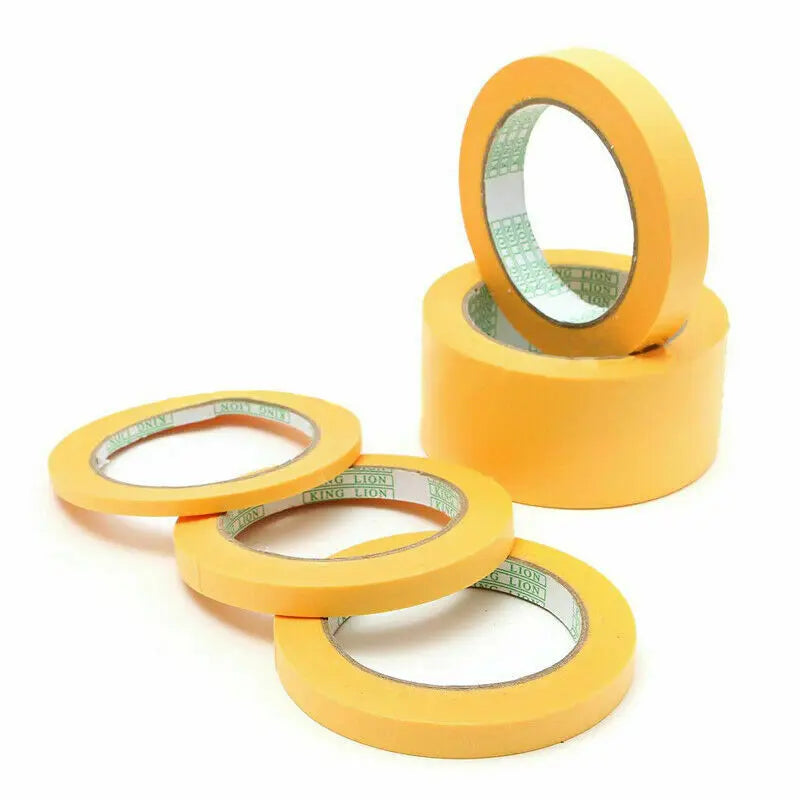 1pcs Yellow Masking Tape Adhesive Tape Textured Paper Car Paint Decoration Seamless Hand Tear Without Mark For Painting Tape