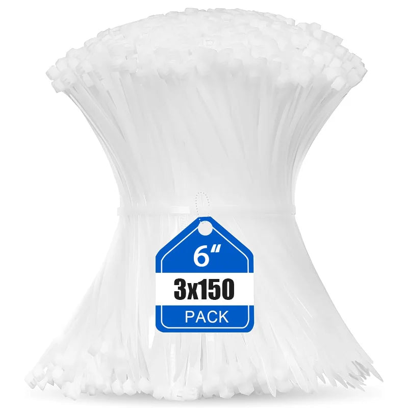 100-1000pcs Nylon Cable Zip Ties Adjustable Self-locking Cord Ties Durable Plastic Cable Ties Binding Wrap Straps for Office - KiwisLove