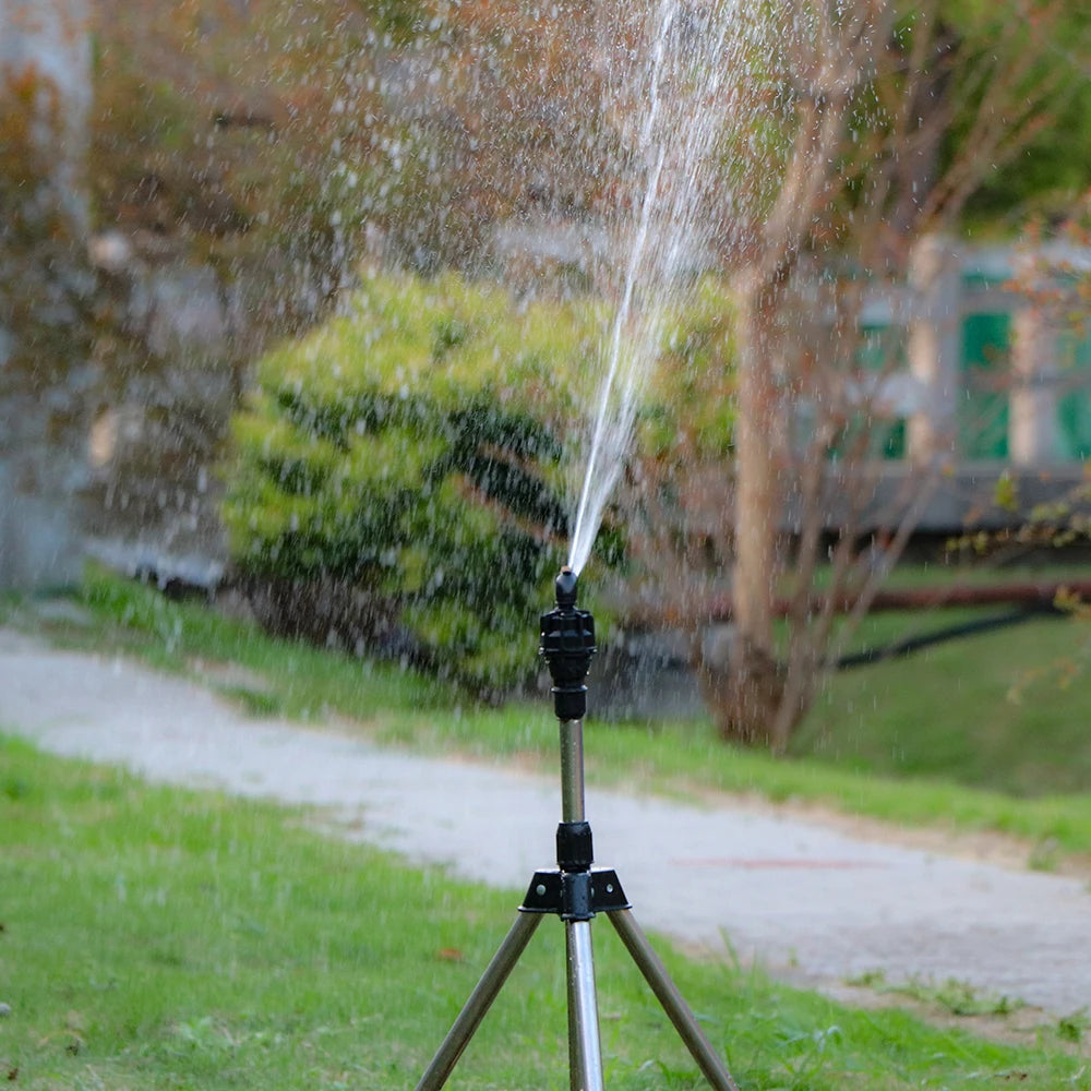 1pcs Outdoor 1/2 "" 360° Black Rotating Automatic Sprinkler Garden Lawn Water Irrigation Nozzle Steel Ball Drive Rotary Sprayer