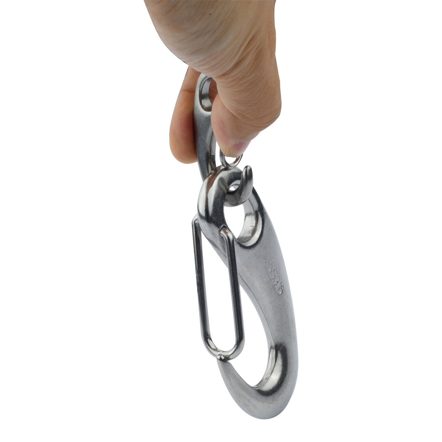 50/70/100mm Boat Marine Stainless Steel 316 Spring Snap Hook Clips Quick Link Carabiner Buckle Eye Shackle Lobster Claw Outdoor - KiwisLove