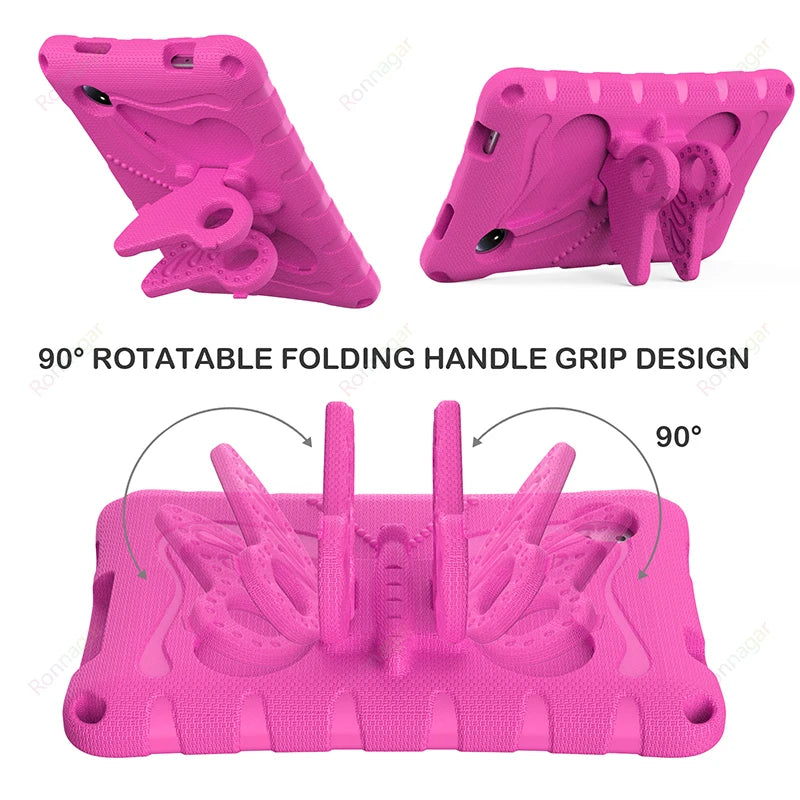 Kids Butterfly Safe Heavy Duty Case for Xiaomi Redmi Pad SE 8.7Inch 4G Case 2024 Sturdy ShockProof Tablet Cover Redmi Pad SE 8.7