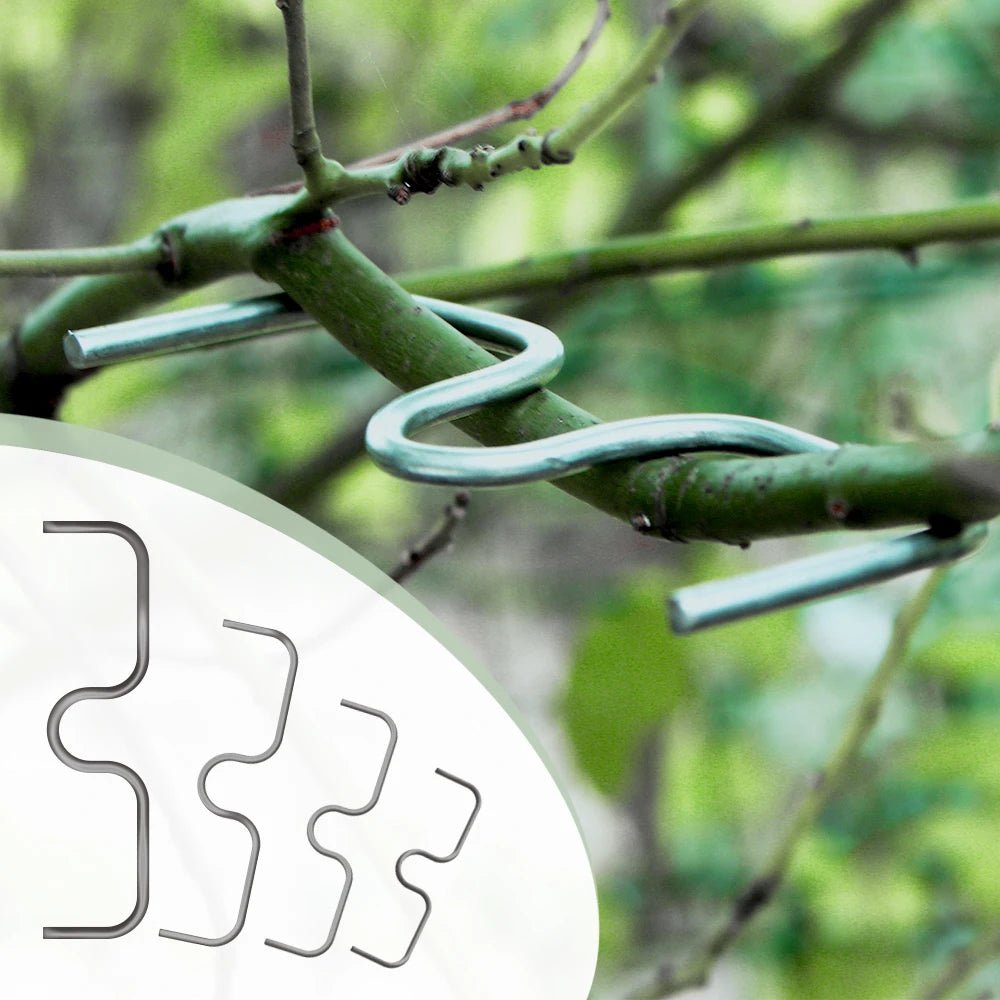 10Pcs 8/10/13/18cm M Type Fruit Tree Branches Holder Plant Support Metal Puller Tying Machine Finalizer Gardening Planters Tool