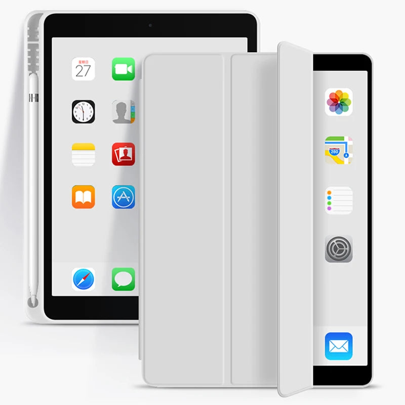 With Pencil Holder Funda for New iPad Pro12.9 5th 6th Air13 Pro13 10.2 9th A16 11th 2025 Air11 M2 M3 Pro11 M4 10th 10.9 10.5 9.7