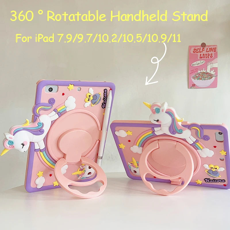 Cartoon Horse Case For iPad A16 2025 2024 Air11 M3 M2 Mini1 2 3 4 5 6 7 Pro11 M4 M2 9.7 10.2 10.9 iPad 6 7 8 9 10th iPad Air 4 5