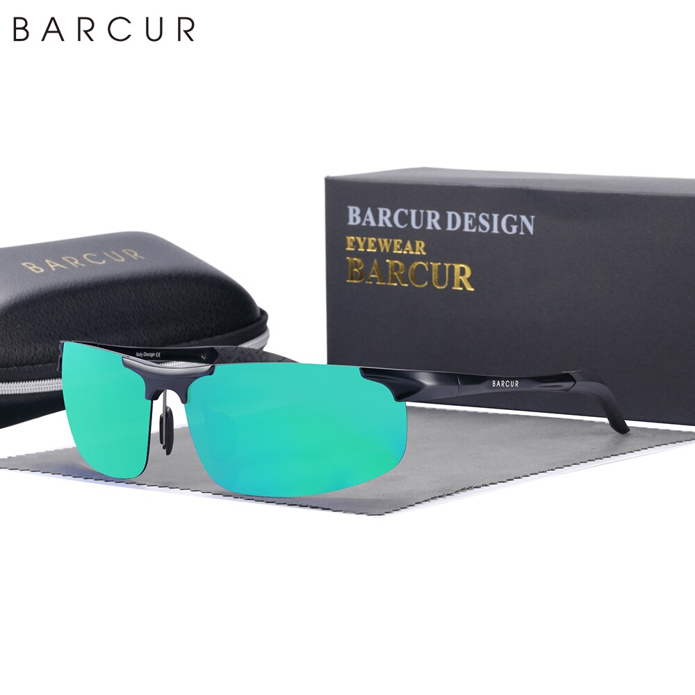 BARCUR Aluminum Sports Sunglasses Men Ultra Light Sun Glasses for Women Polarized Anti-Reflective Eyewear Accessory - KiwisLove