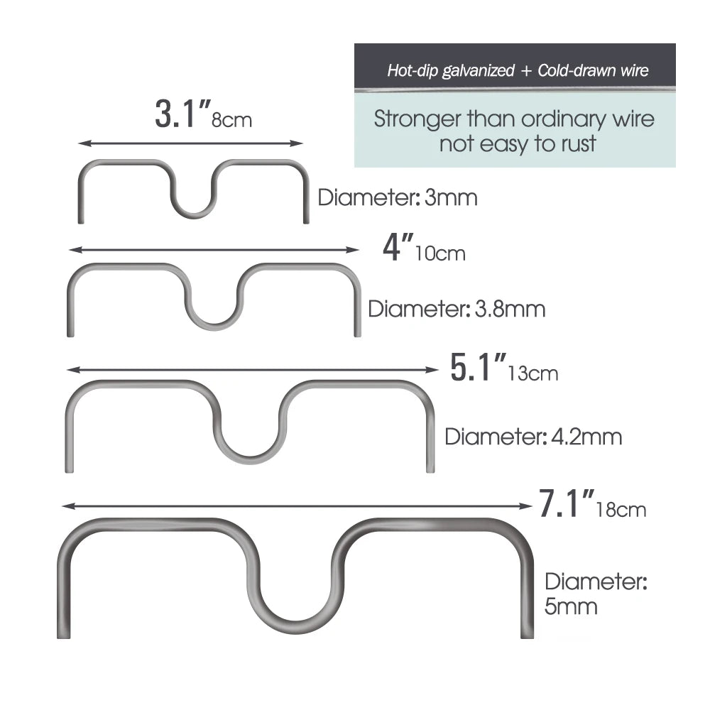 10Pcs 8/10/13/18cm M Type Fruit Tree Branches Holder Plant Support Metal Puller Tying Machine Finalizer Gardening Planters Tool