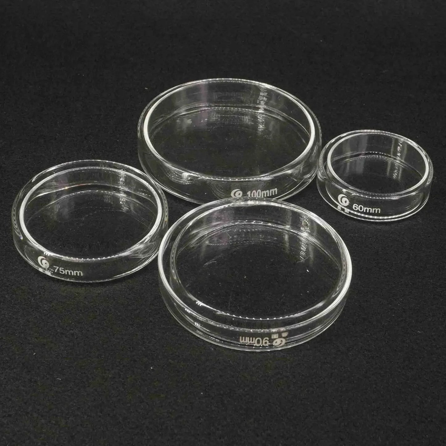 Lab  Cell Clear Sterile Chemical Instrument 60/75/90/100/120mm Borosilicate Glass Petri Culture Dish With Lids - KiwisLove